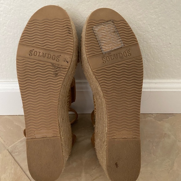 Soludos Palma platform sandal in walnut - Picture 4 of 6